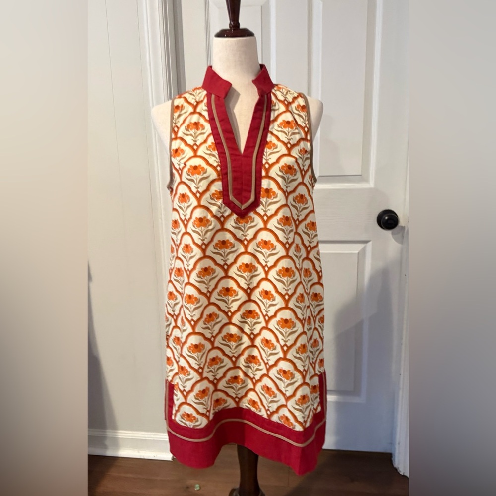 ENTRO ELOISE GEO PRINT MINI DRESS IN ECRU Size Medium NWT - Picture 7 of 14